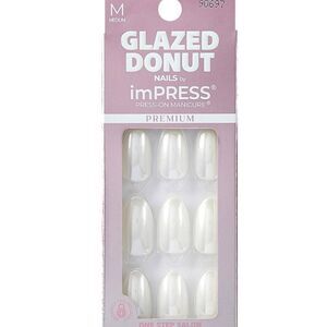 Glazed Donut Press On Nails By Impress White